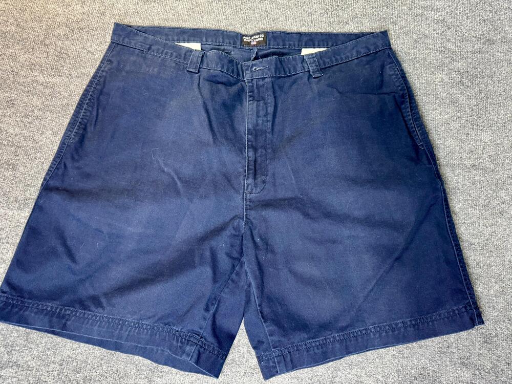 Polo Jeans Co Ralph Lauren Shorts Mens 42 Navy Chino Utility Plainfront Cotton